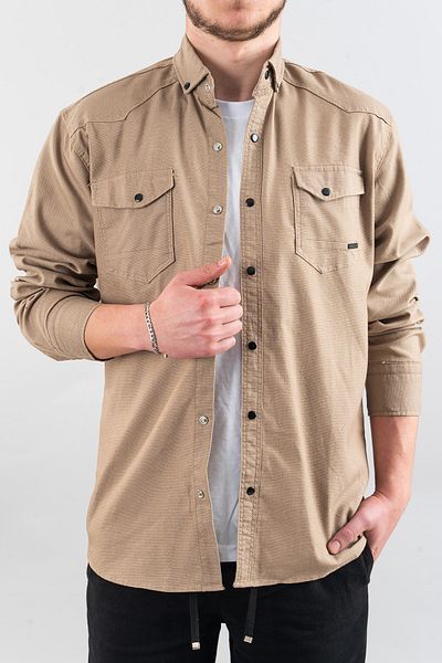 bombe Мъжка риза Mink Slim Fit Мъжка дънкова риза с тясна кройка