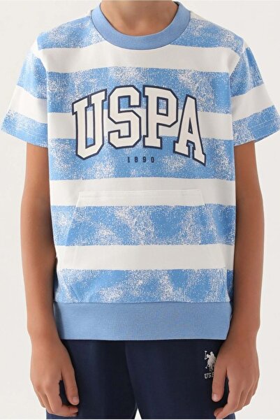 U.S. Polo Assn. Costum bermude albastre pentru băiat