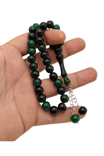 Han Ticarethane Mărgele de rugăciune din chihlimbar cu tăierea globului verde...