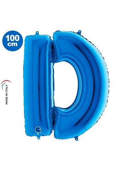 Parti Dükkanım D - Letter Foil Balloon Blue (100 cm)