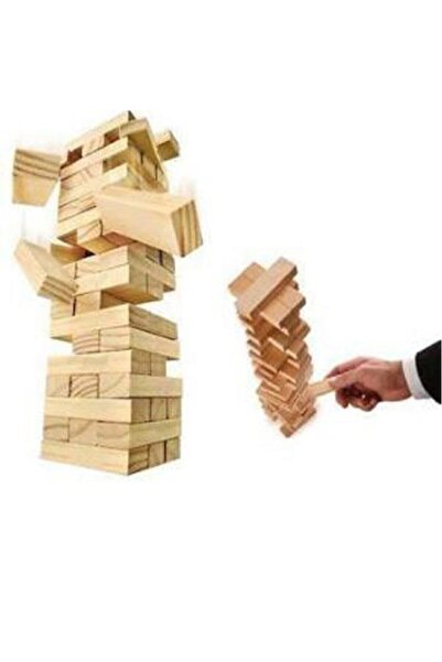 FırsatVar لعبة التوازن الخشبي - لعبة مكعبات تعليمية لتطوير الذكاء والمهارات ا...