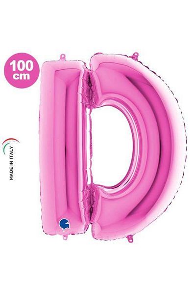 Parti Dükkanım D - Letter Foil Balloon Pink (100 cm)