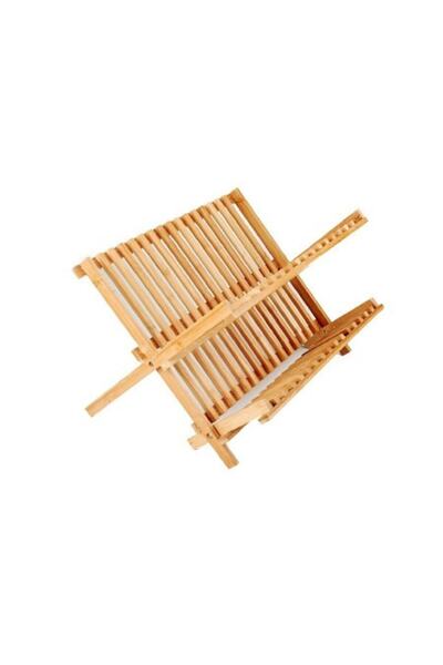 FırsatVar 2 Adet 2 Katlı Bambu Tabak Bardak Bulaşık Düzenleme Aparatı Sepeti