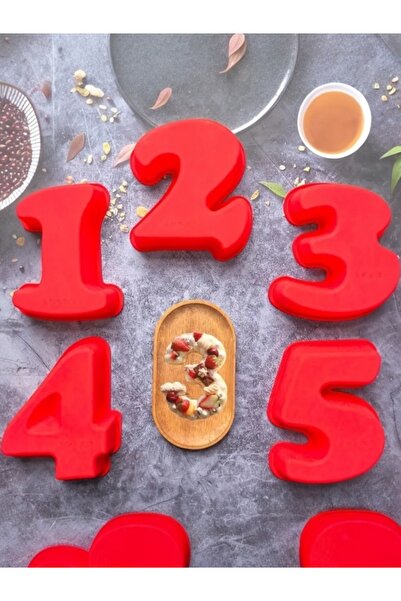 Miki & Miki 2 Numarası Sayısı Silikon Kek Pasta Kalıbı