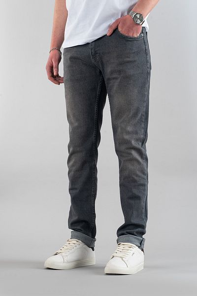 bombe Ανδρικό τζιν παντελόνι σε γκρι Slim Fit Lycra