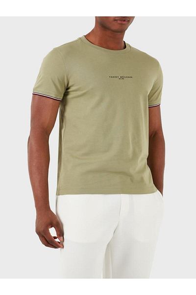 Tommy Hilfiger TIPPED CUFF LOGO REGULAR SLIM FIT T-SHIRT