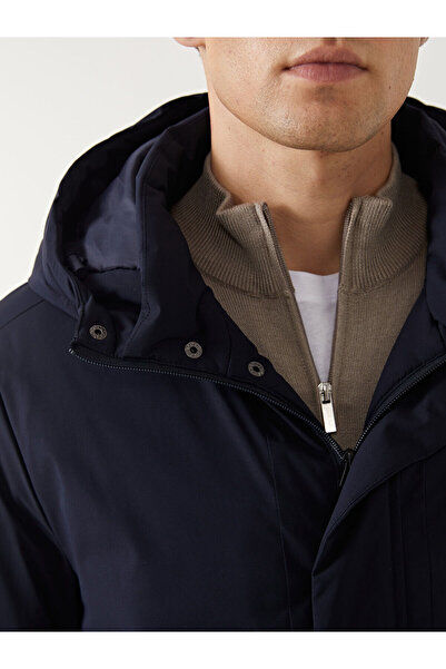 LC Waikiki Vision Lacivert Стандартна модель чоловічого пальто з капюшоном