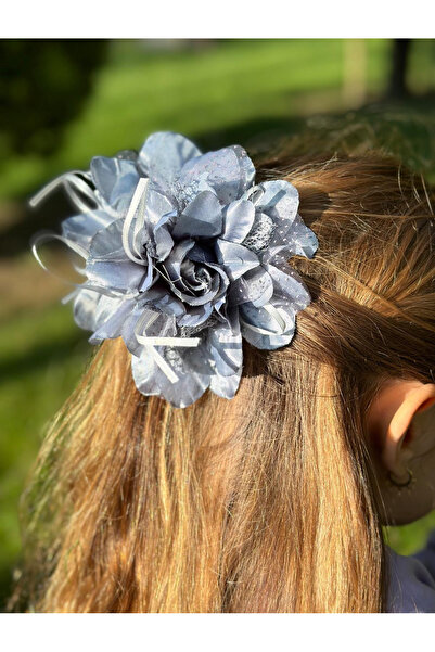 QUEEN AKSESUAR Luxury Fashion Trend Large Satin Large Artificial Rose Flower ...