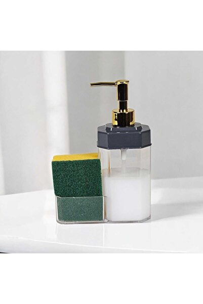 Ek Sanat Şeffaf ve Şık Tasarımlı Pompalı Sabunluk - Mutfak ve Banyo İçin Dete...