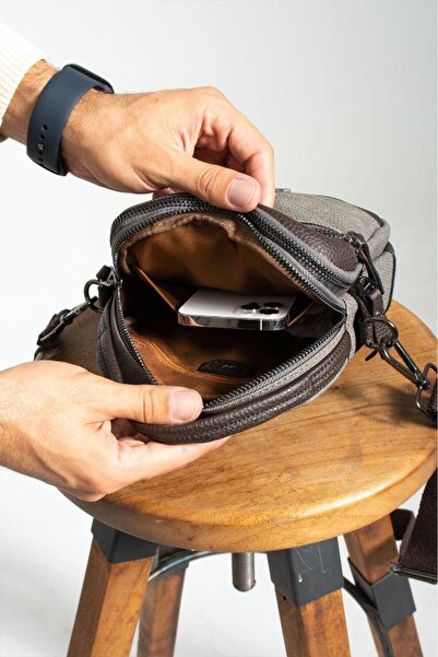 Baginn Men's Shoulder Bag Hand Holding 23*14 cm Crossbody Messenger Bag Mega Bag Canvas Fabric