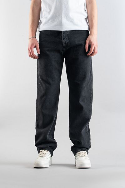 bombe Pánské Smoked Baggy Fit Wide Fit Regular Pas Wide Legs Jeans Volné Kalhoty