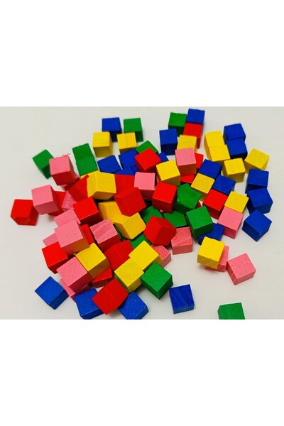 Anoffel Ahşap Renkli Küp 10x10x10 mm 500'lü