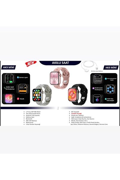 WASHA SHOAMİ HK9 MİNİ AKILLI SAAT
