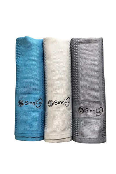 Single Classic 3'lü Mikrofiber Cam Bezi, Mutfak Fiber Bez (40 X 60 CM)