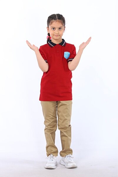 GÜMÜŞ COLLECTİONS Okul Pantolonu Beli Lastikli Camel Rengi Slim Fit Comfort Keten Ilkokul Pantolonu