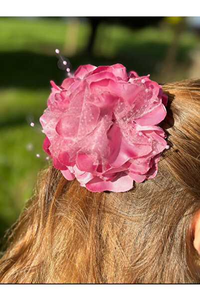 QUEEN AKSESUAR Moda de lux roz fucsia - satin cu perle, trandafir artificial ...