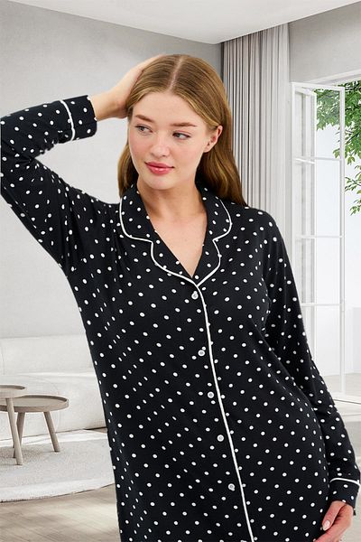 Bella Linda Buttoned Cotton Women's Nightgown
