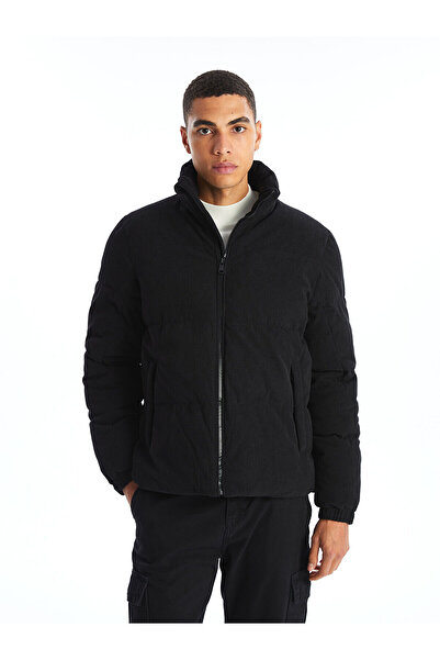 LC Waikiki LCWK Standart Kalıp Dik Yaka Kadife Erkek Şişme Mont