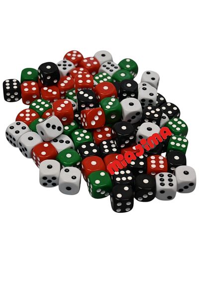 Miajima Colorful Okey Dice 40 Pieces Plastic Quality Game Dice Dice Okey Game Dice