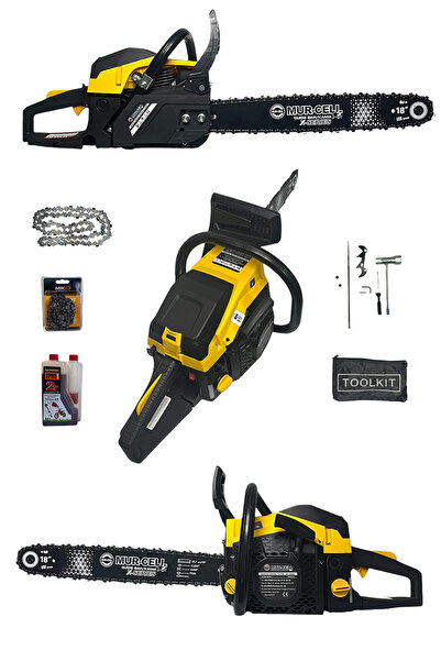 Hanswerk Benzinli Testere 58cc 45cm Pala Ağaç Odun Dal Kesme Makinesi Motorlu...