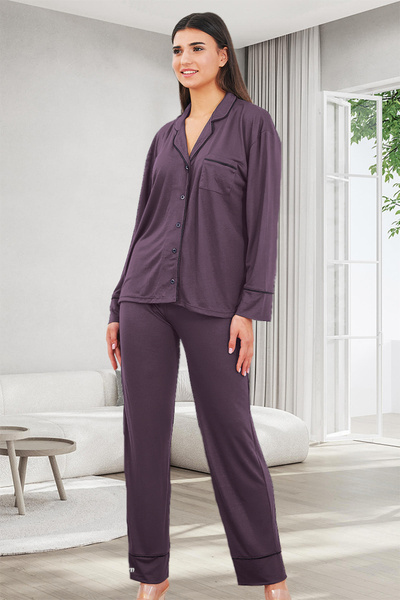 Bella Linda Ženska pidžama sa dugmićima Viskoza