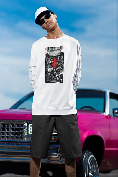 SEVBANO Anime Berserk Printed Unisex Oversize Sweatshirt