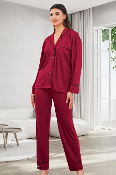 Bella Linda Жіночий піжамний комплект з віскози на ґудзиках