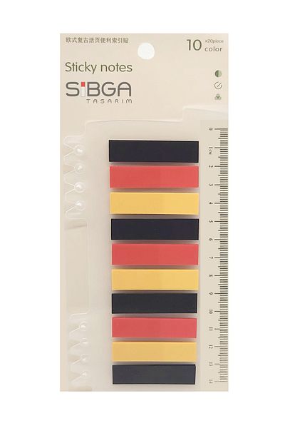 sibga tasarım Transparent Colored Post-It Note Paper - 200 Sheets Bookmark Sticker