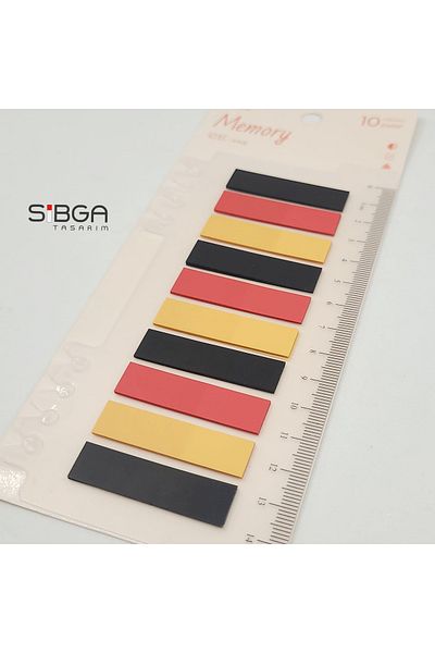 sibga tasarım Transparent Colored Post-It Note Paper - 200 Sheets Bookmark Sticker