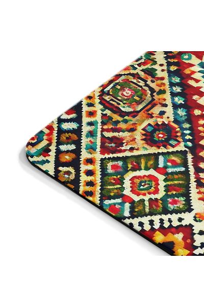BASKIBAZAR Since 2020 Authentic Kilim Pattern Printed Rectangular Mousepad