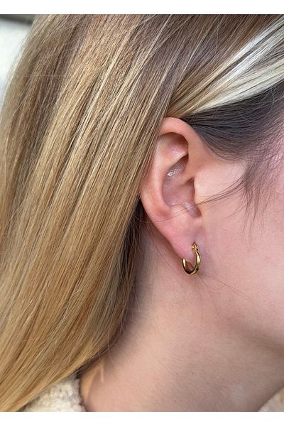 KİLİGİSTANBUL Minimal Steel Ring Earring