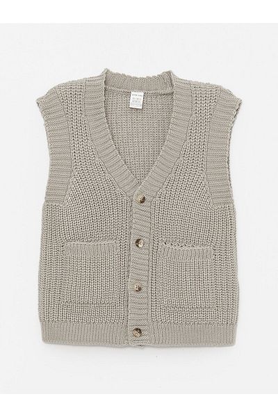 LC Waikiki Lcwk Strickweste für Babys mit V-Ausschnitt