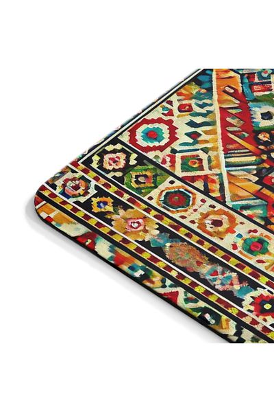 BASKIBAZAR Since 2020 Authentic Kilim Pattern Printed Rectangular Mousepad