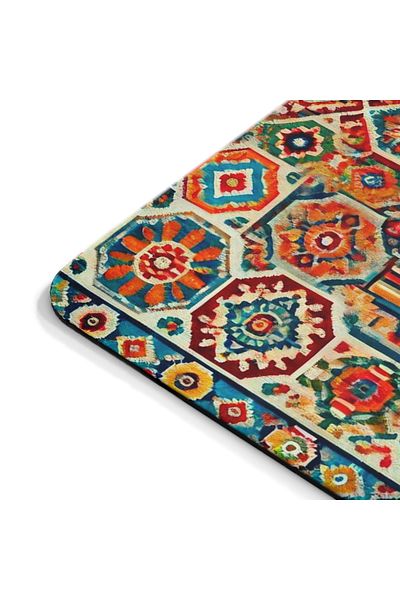 BASKIBAZAR Since 2020 Authentic Kilim Pattern Printed Rectangular Mousepad