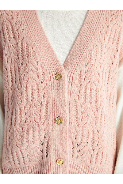 LC Waikiki V-Neck Self-Patterned Women's Knitwear Vest