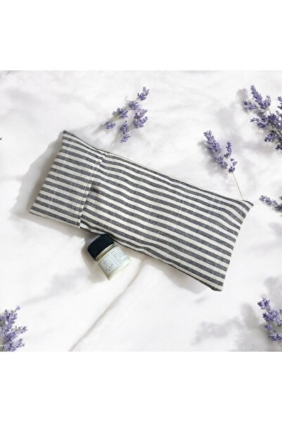 Işıldayan Kutular وسادة العين الخزامى مخططة من الكتان - وسادة العلاج بالتأمل ...