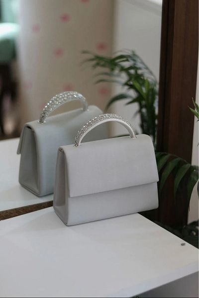 Moom Bag Geantă de umăr pentru rochie de seară, gri Stone Hold