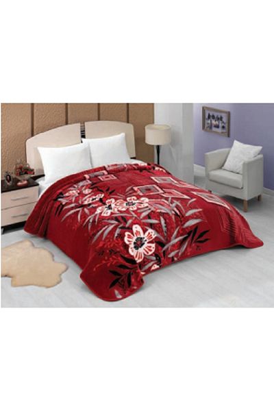 MİNK Lacasa 1095 Claret Red Double Mink Blanket