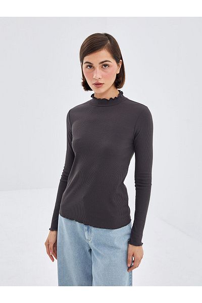 LC Waikiki Lcwk Stand Collar Textured Women's Body