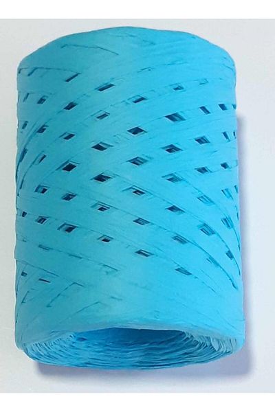 Nusrat Bilişim Rope Turquoise Colored 100 Gr Raffia Bag Accessory - Size 26