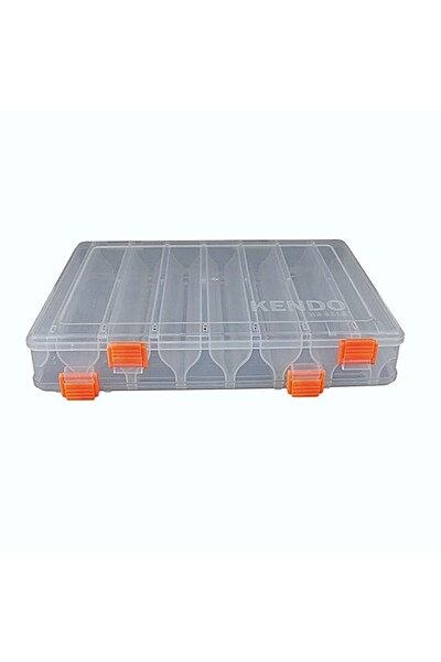 Kendo Çift Taraflı Maket Yem Kutusu 14 Gözlü 27x20.5x4.7cm (Max 16.5cm maketl...