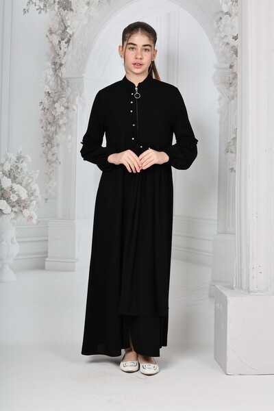 Jannock Κοριτσίστικο Κρυστάλλινο Κρεπ Μακρύ Χιτζάμπ Φεράζ