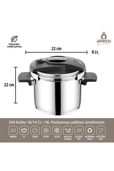 Amboss ENIO PRESSURE COOKER 8 L - Ø 22 cm