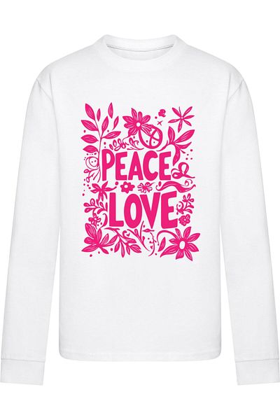 Merchcode Kids Peace And Love - Longsleeve