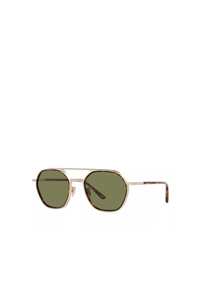 Giorgio Armani Man Pillow Sunglasses- Ar 6145 - Lense Size:53mm - Matte Pale Gold