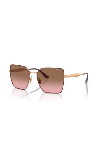 Vogue Woman Square Sunglasses- Vo 4284s - Lense Size:56mm - Top Bordeaux/rose Gold