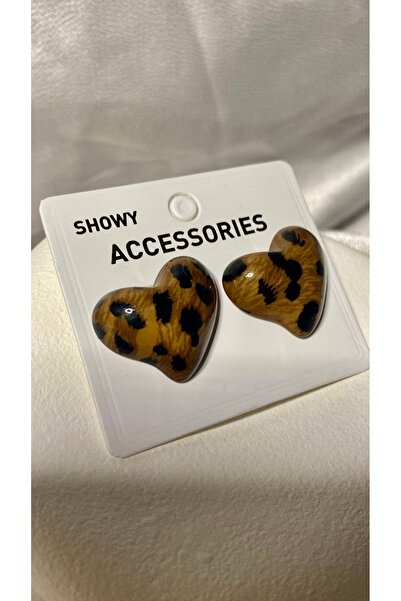 Axuu Collection Leopar Desenli Küpe leopar küpe