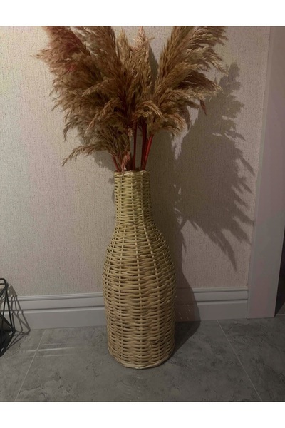 AYGHOME Hasır Vazo Pampas Vazosu Çin Vazosu Çiçeklik Dekoratif Hasır Vazo