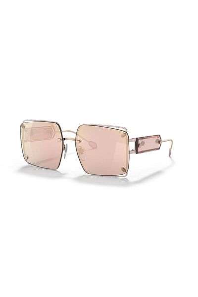Bvlgari Woman Square Sunglasses- Bv 6171 - Lense Size:59mm - Pink Gold/champagne