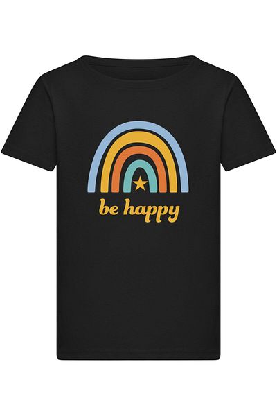 Merchcode Girls Be Happy Rainbow -  T-Shirt